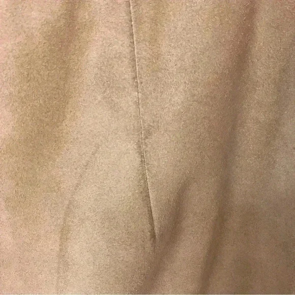 BANANA REPUBLIC  Y2K  Size 6 Tan Leather/Suede Front Slit  Skirt VINTAGE - Picture 7 of 15